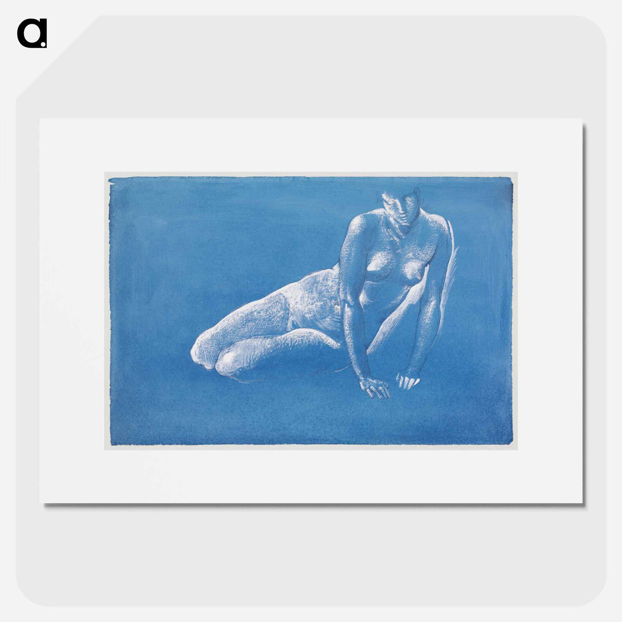 Naked woman. Sketchbook: Nude Study of Medusa for 'The Death of Medusa I' - エドワード バーン ジョーンズ Poster.