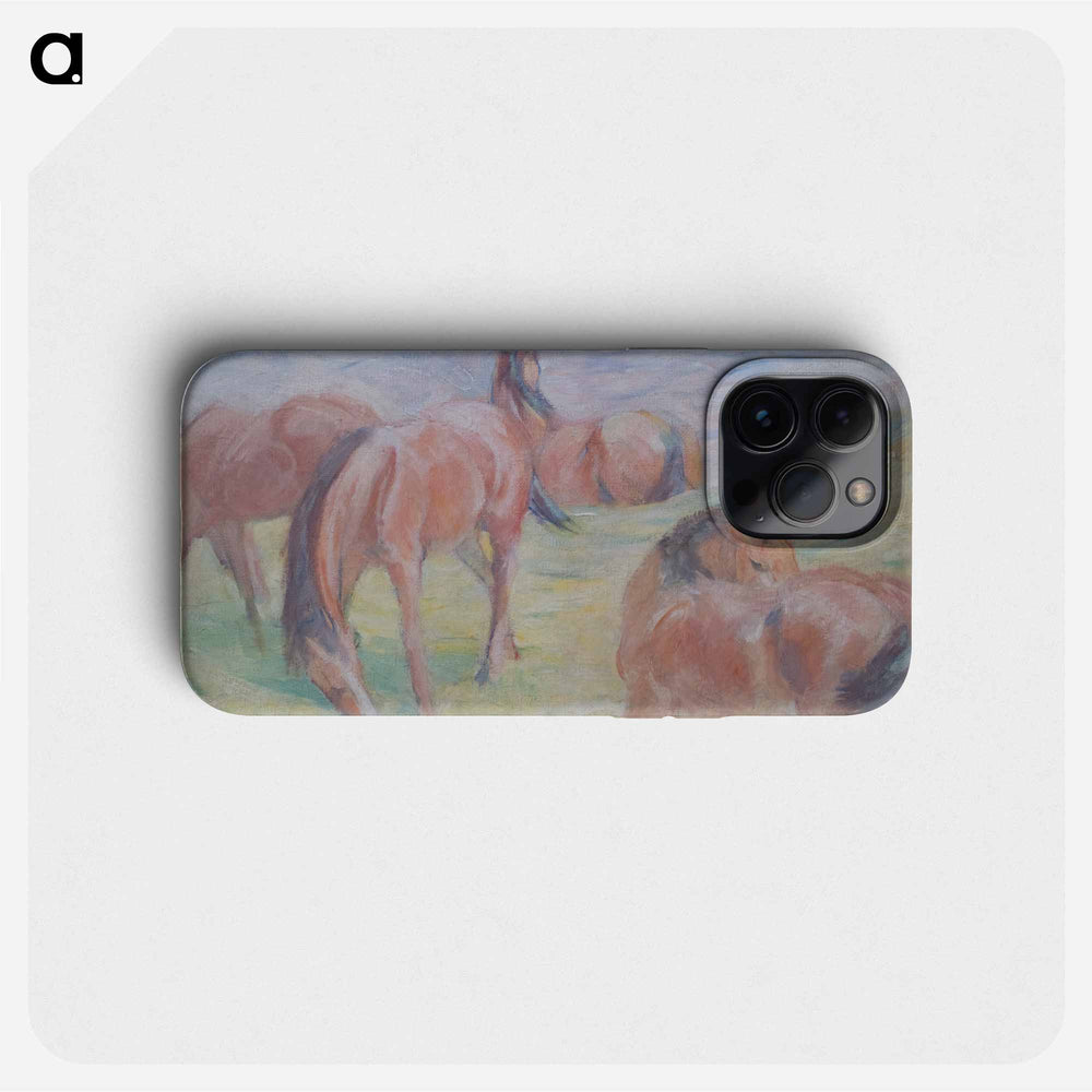 Grazing Horses I - Franz Marc Phone Case.