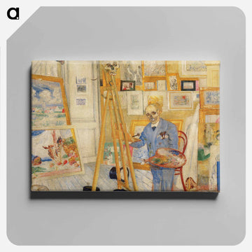 The Skeleton Painter - ジェームズ アンソール Canvas.
