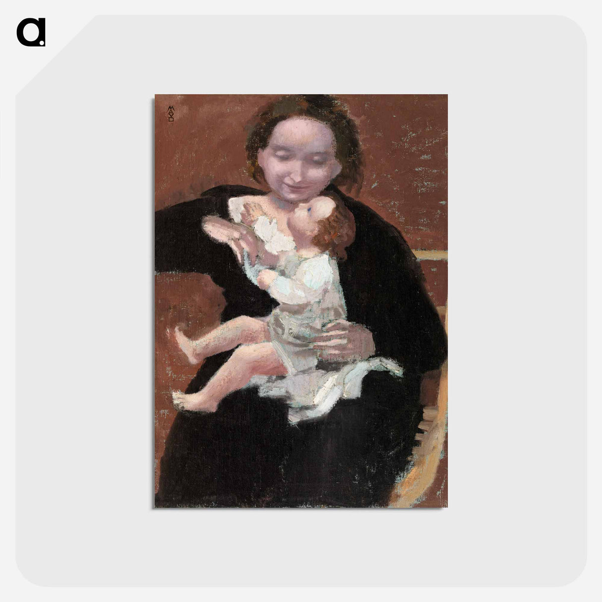 アートポストカード-Mother and Child - モーリス ドニ Postcard.