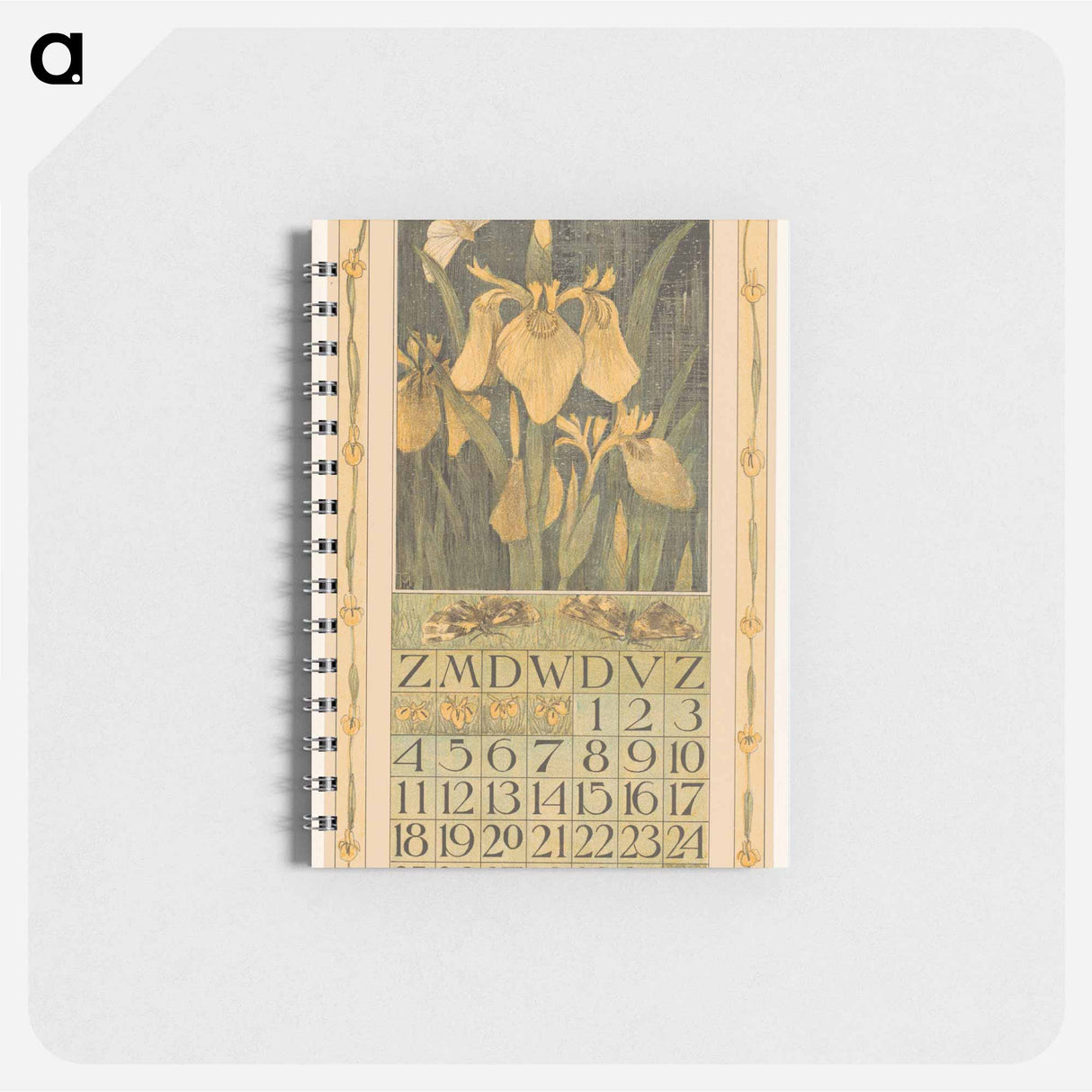 Kalenderblad met lissen en een mot - テオ ヴァン ホイテマ Memo.