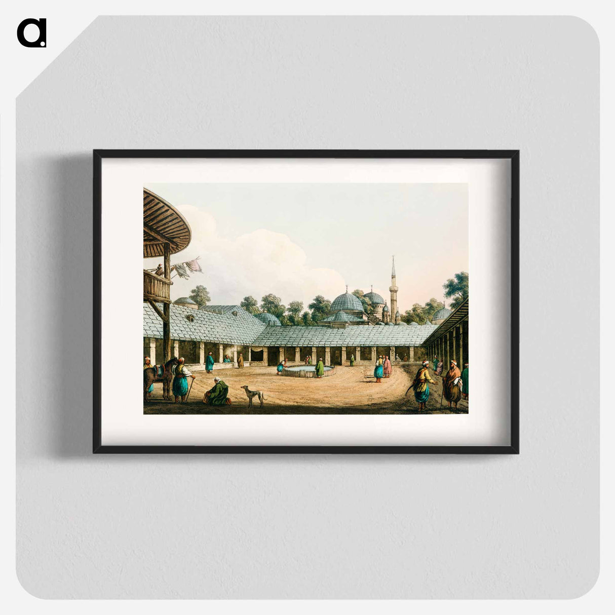 Caravansary at Borgas - View of the Ottoman Empire Poster.