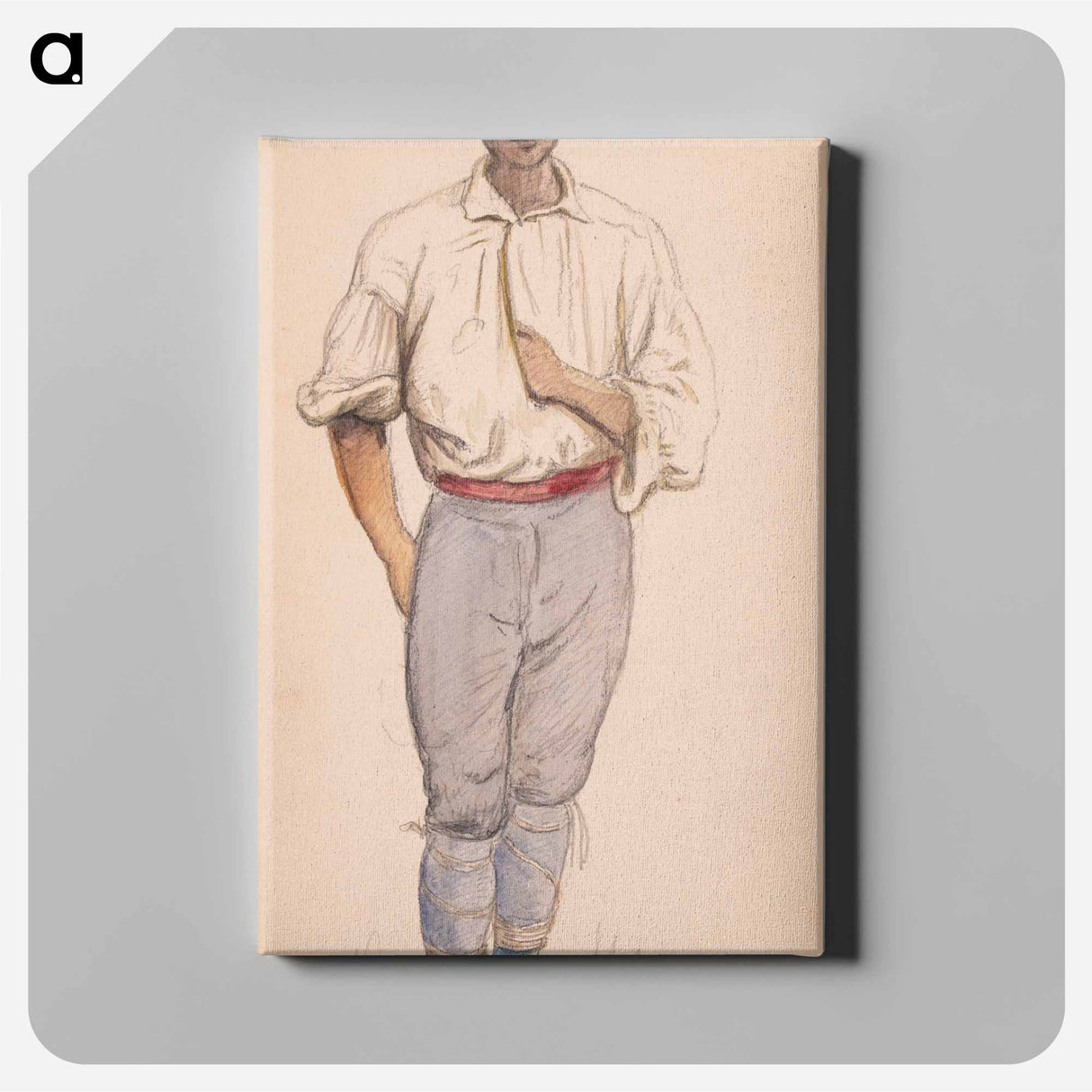 Italian farmer or shepherd - Wilhelm Marstrand Canvas.