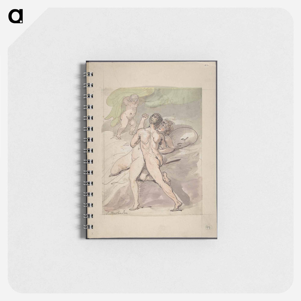 Nude Couple Embracing - ウィリアム ブレイク Memo.