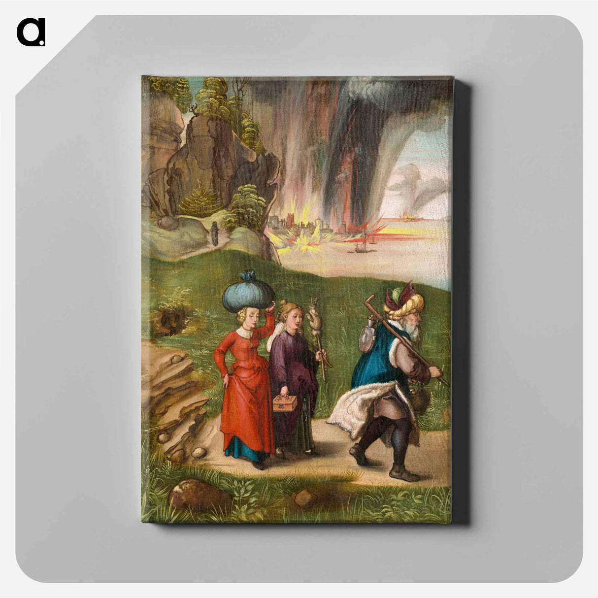 This scene is painted on the reverse side of Dürer's Madonna and Child - アルブレヒト デューラー Canvas.