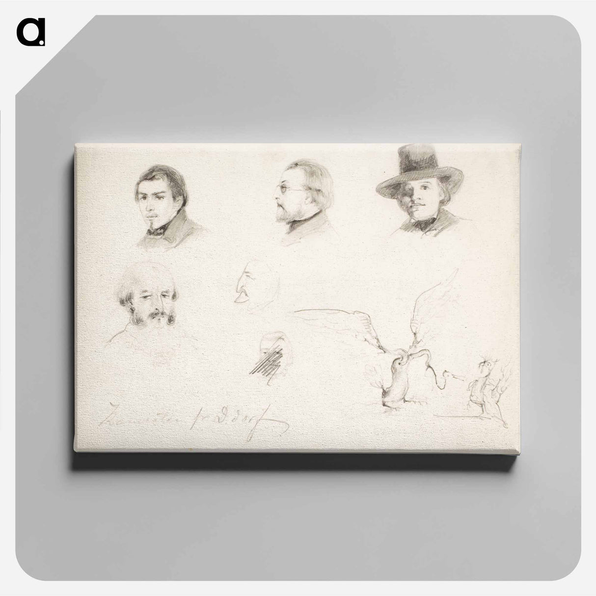 Tovereita düsseldorfista ja kaksi karrikoitua lintua - アンダース エクマン Canvas.