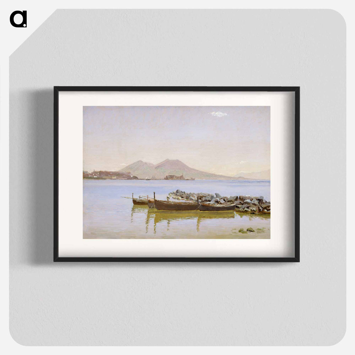 Part of the bay of Naples with Vesuvius in the background - クリステン ケプケ Poster.