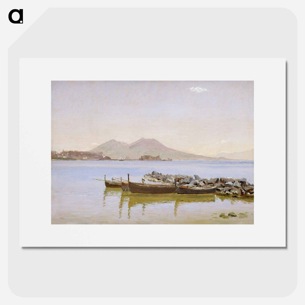 Part of the bay of Naples with Vesuvius in the background - クリステン ケプケ Poster.