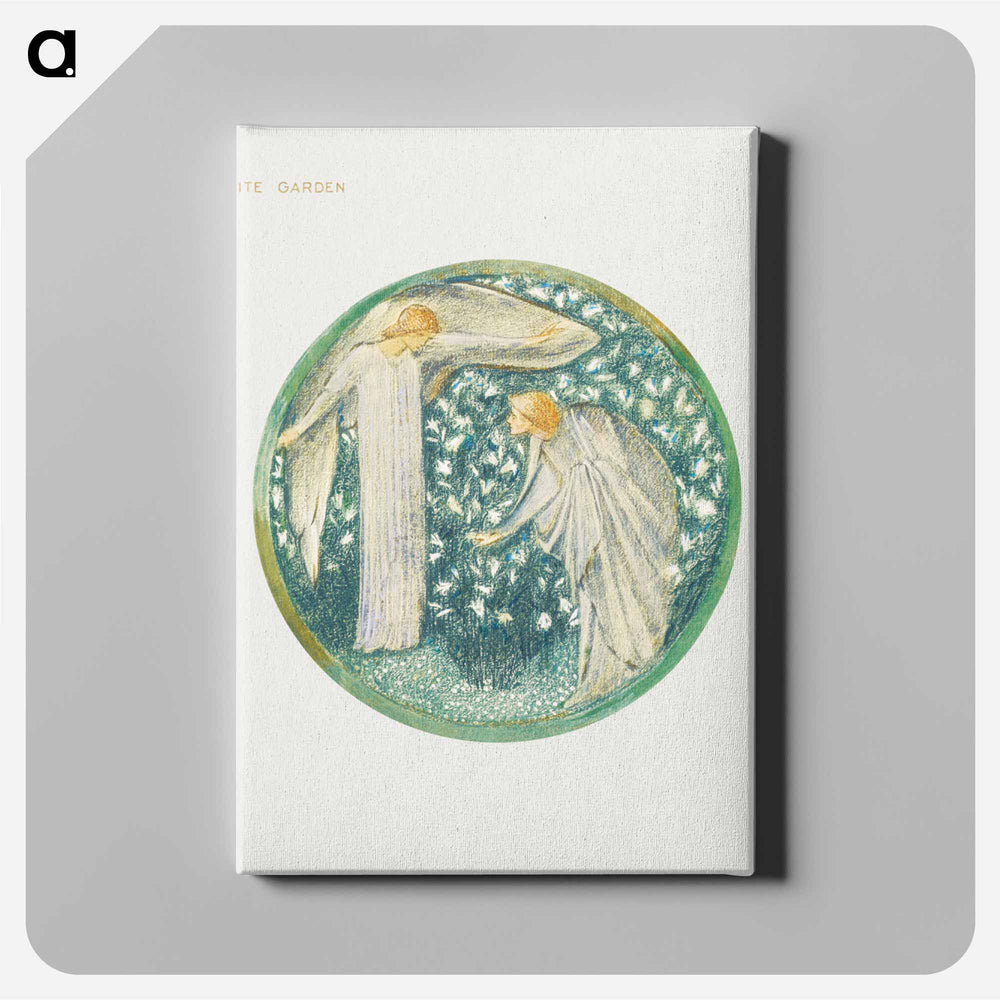 White Garden from The Flower Book - エドワード バーン ジョーンズ Canvas.