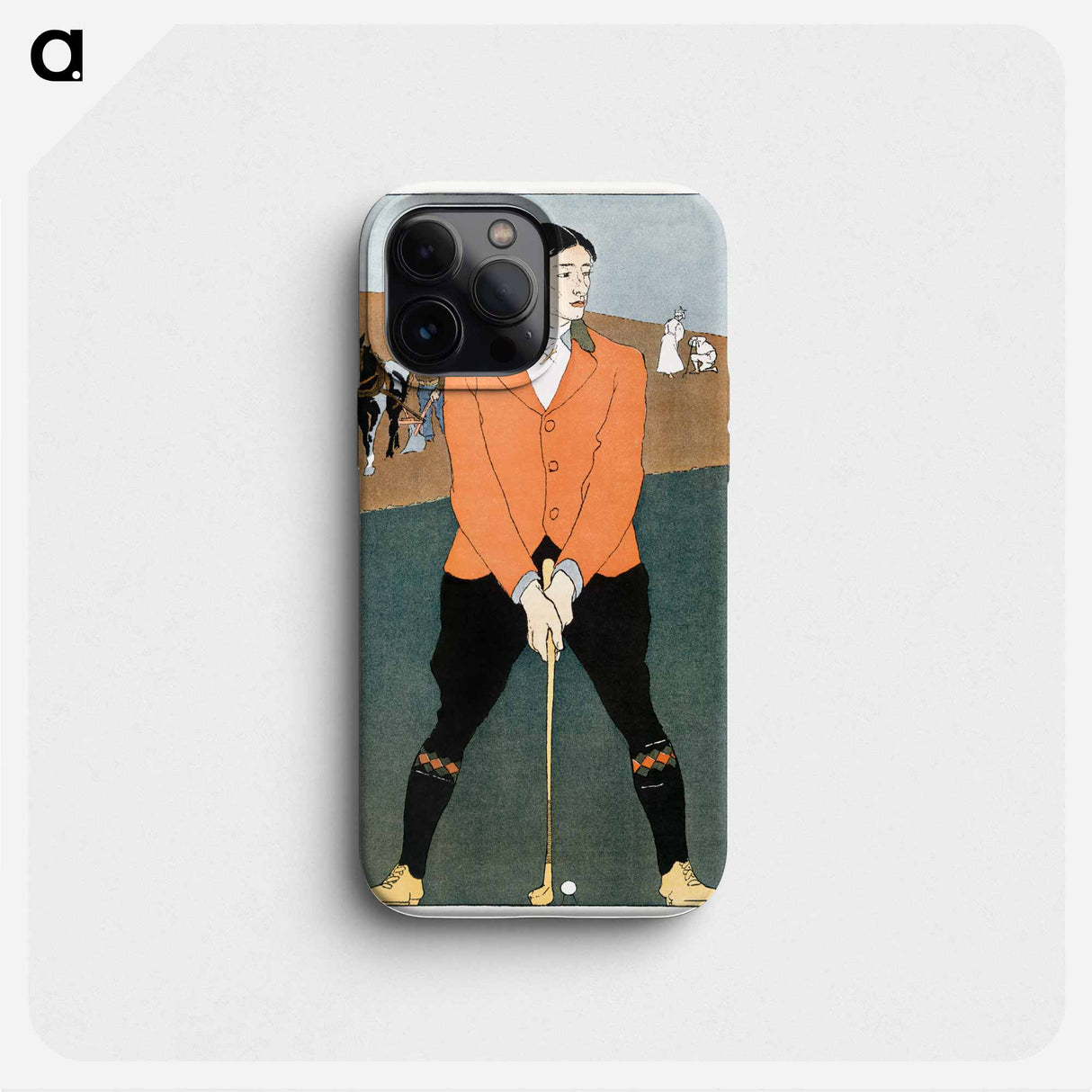 Golf Player - Edward Penfield Phone Case.