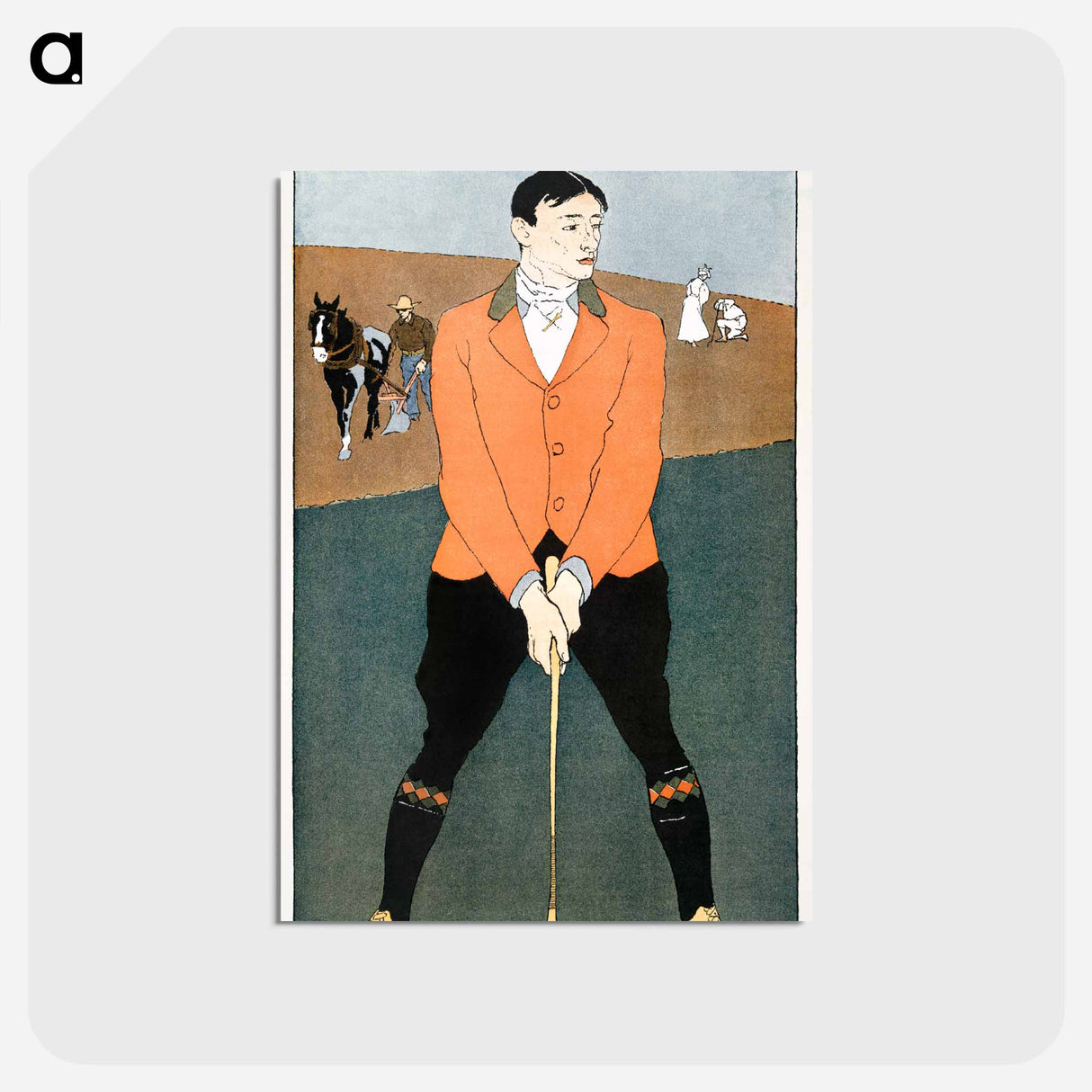 アートポストカード-Golf Player - エドワード ペンフィールド Postcard.