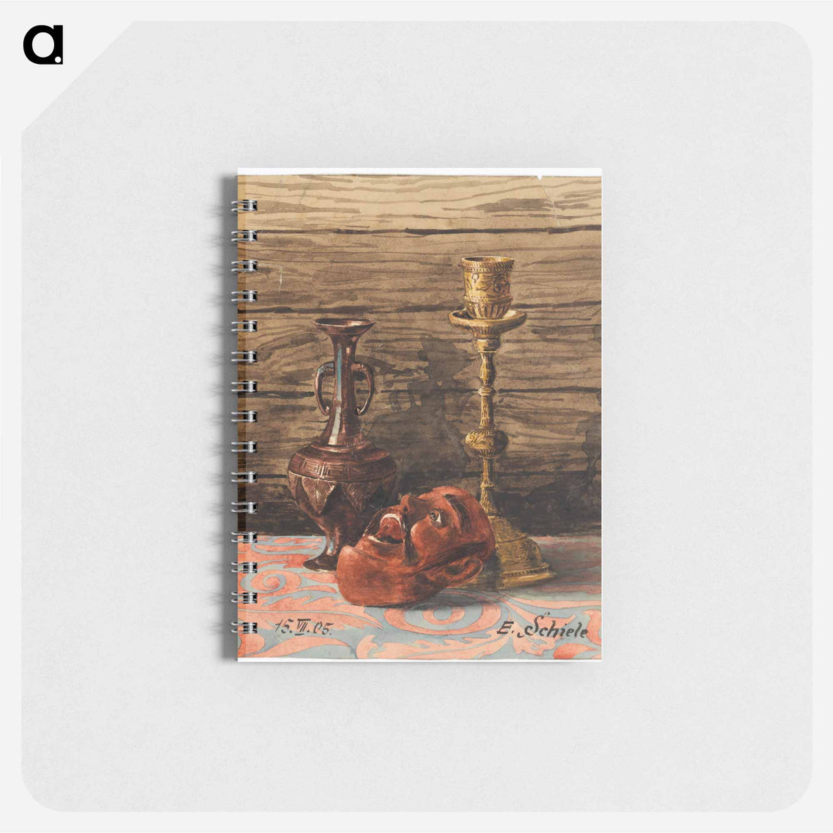 Still Life with Candlestick, Vase and Mask - エゴン シーレ Memo.