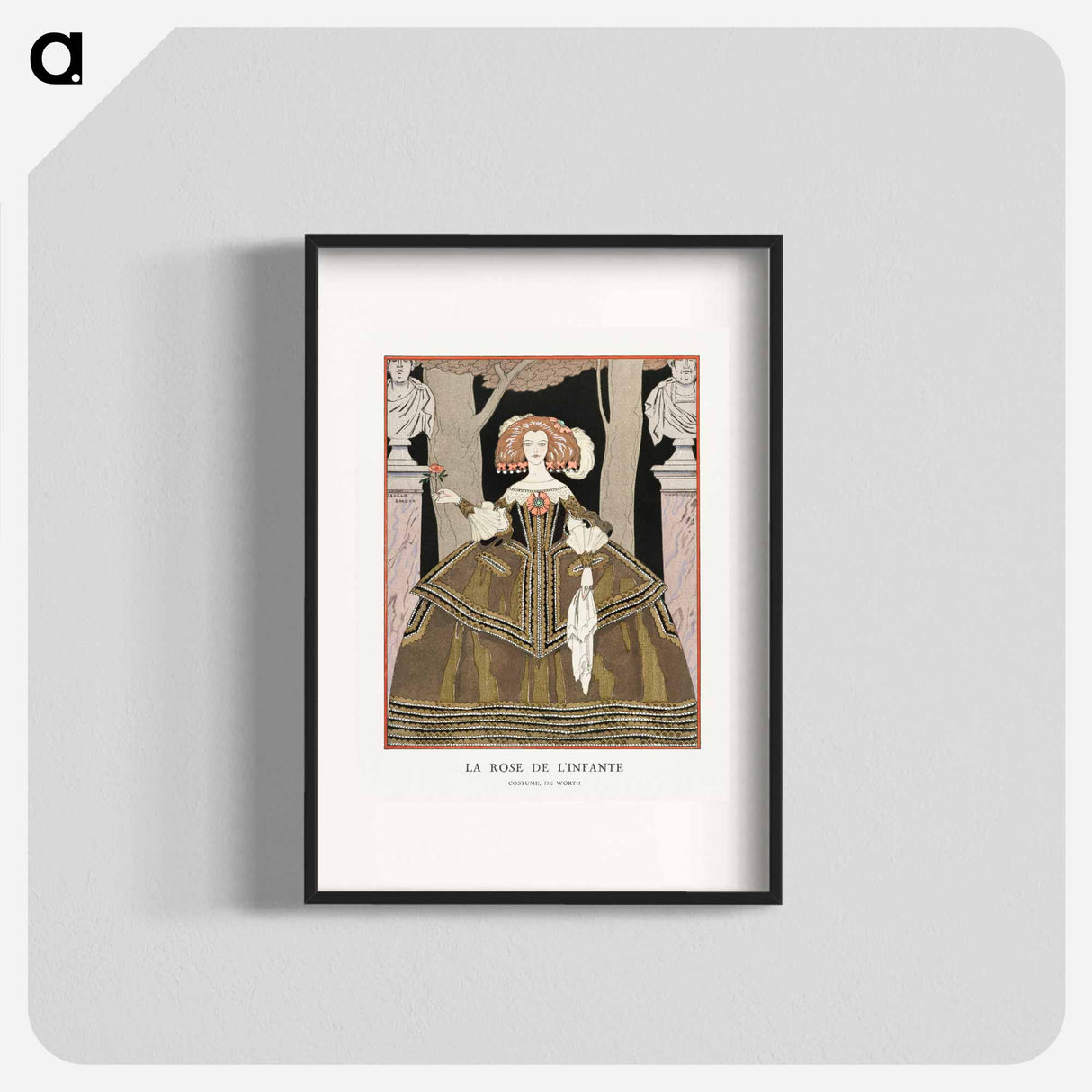 La rose de l'infante - ジョージ バービエ Poster.