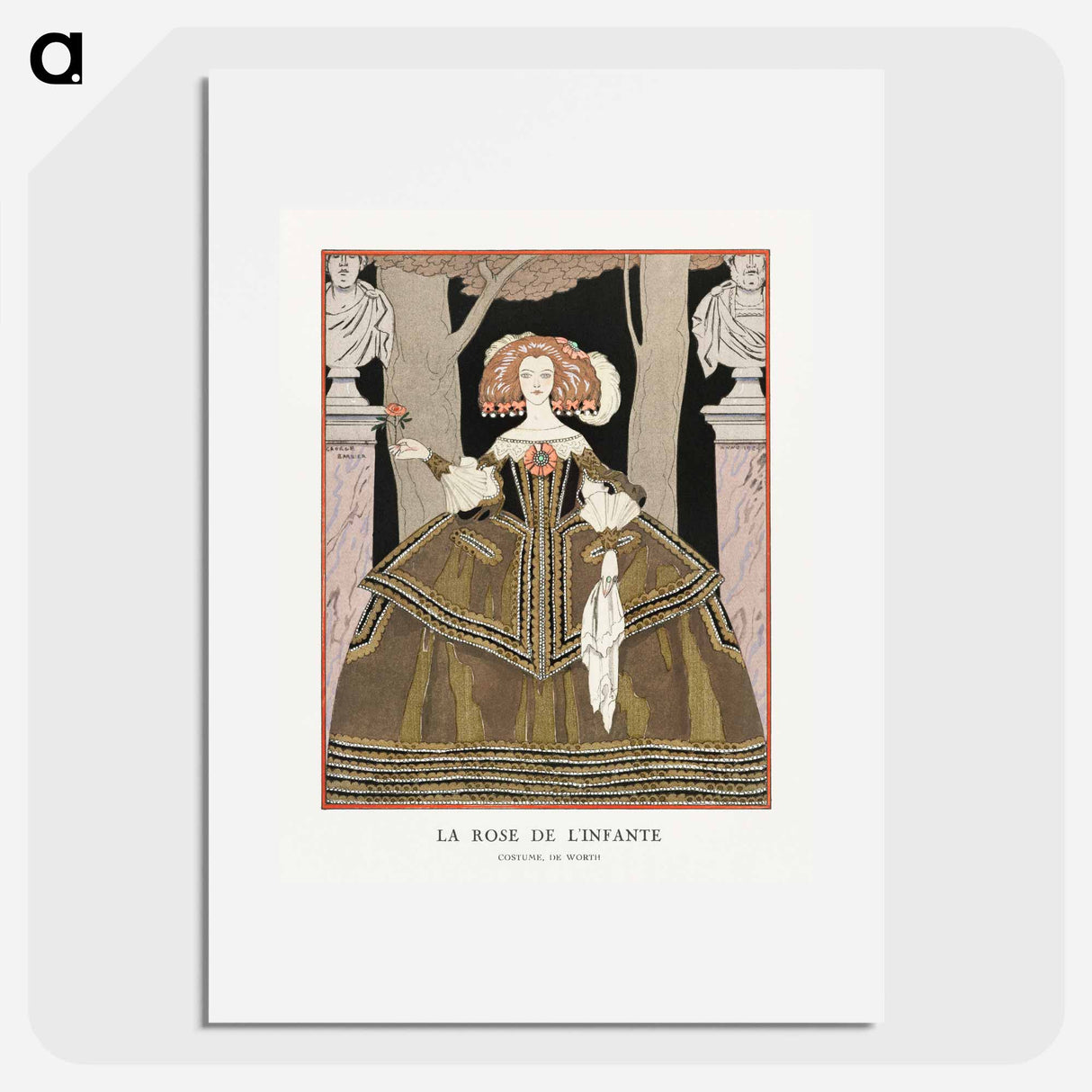 La rose de l'infante - ジョージ バービエ Poster.