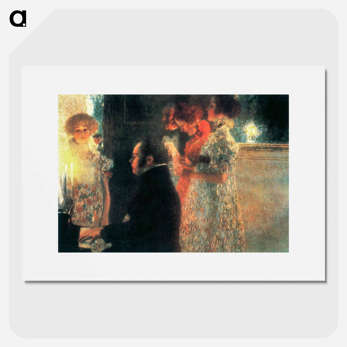 Schubert at the Piano II - Gustav Klimt Poster.