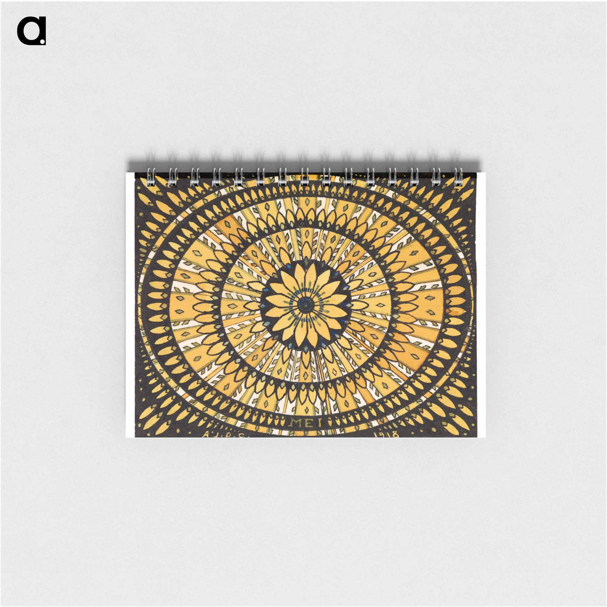 Rosette from stylized flowers and leaves - ユリー デ フラーハ Memo.