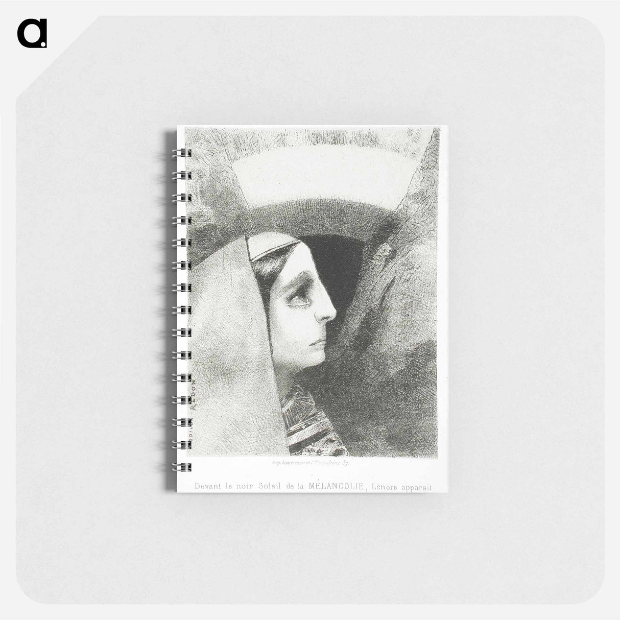 À Edgar Poe (Devant le noir soleil de la Mélancolie, Lénore apparaît) - オディロン ルドン Memo.