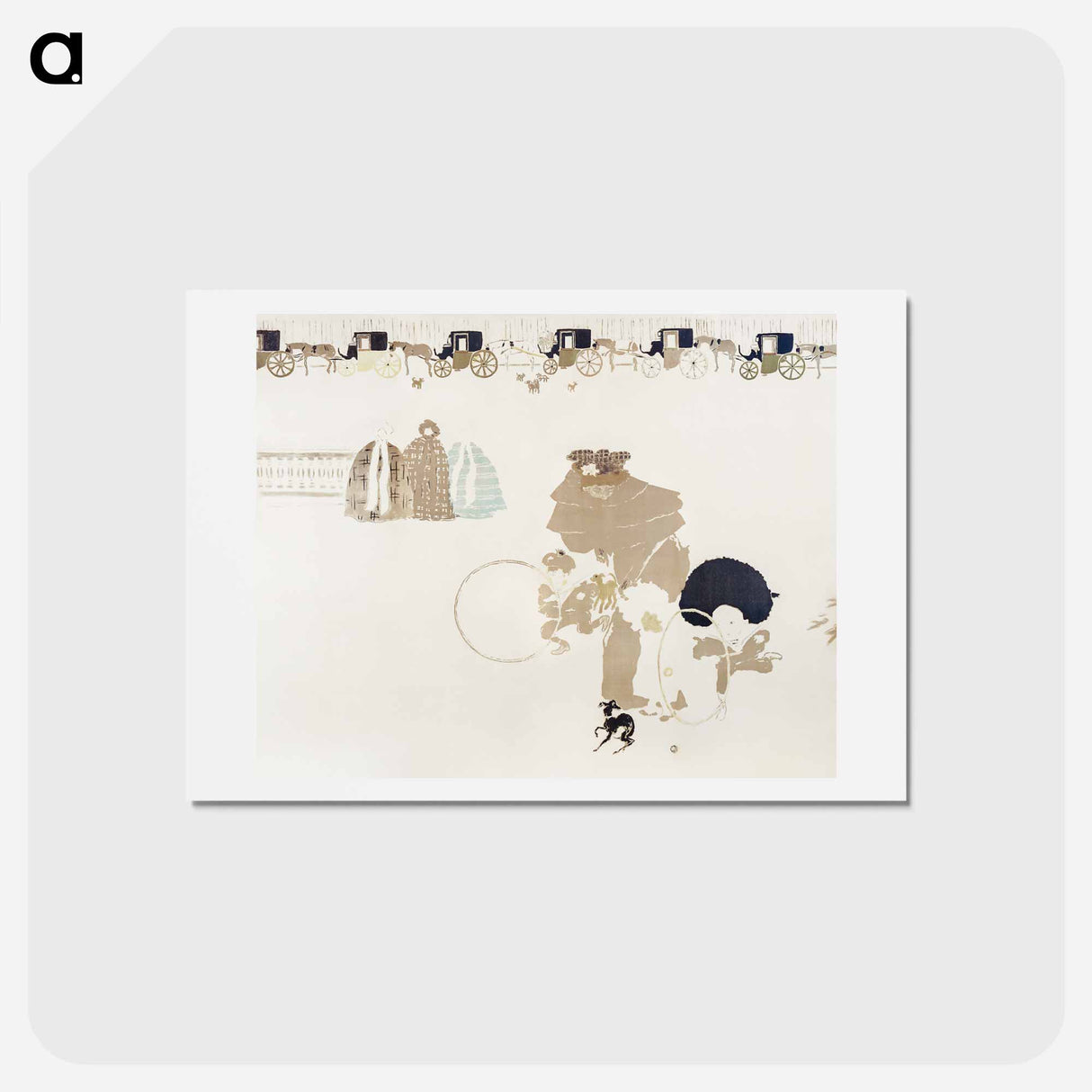 アートポストカード-Promenade des nourrices, frise des fiacres
- ピエール ボナール Postcard.