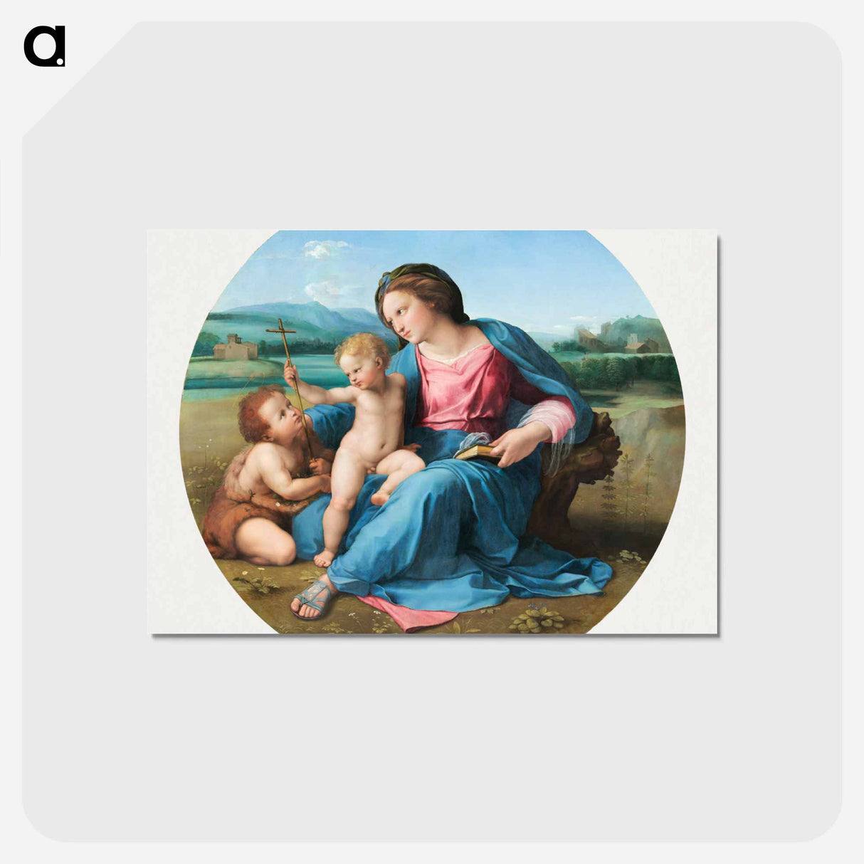 アートポストカード-The Alba Madonna - ラファエロ サンティ Postcard.