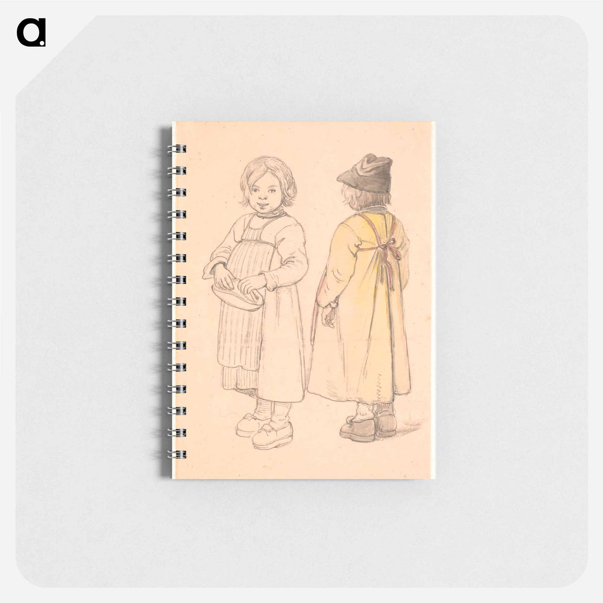 Two studies of a small Swedish boy from Leksand by Wilhelm Marstrand - ヴィルヘルム マーストランド Memo.