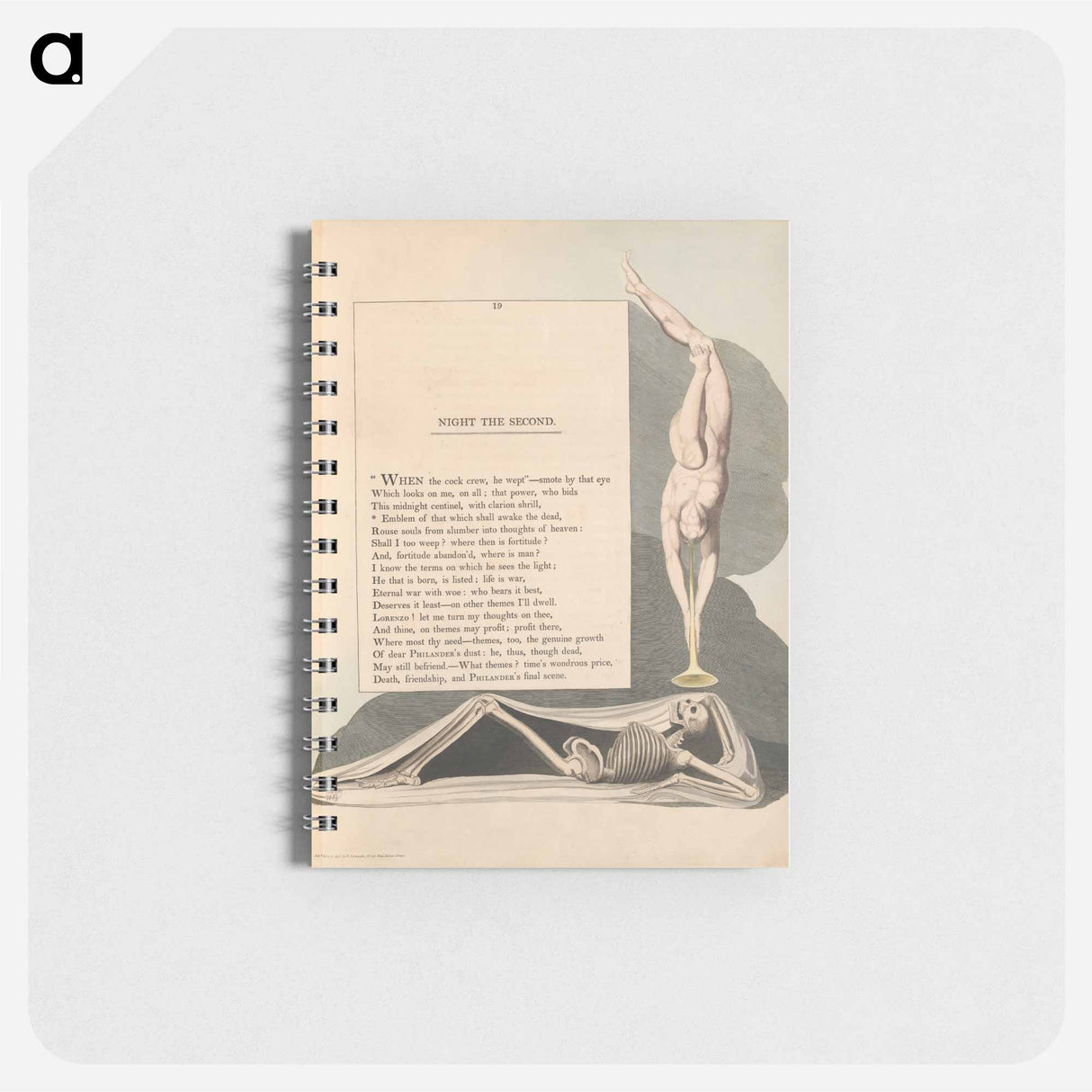 Young's Night Thoughts, Page 19, Emblem of That Which Shall Awake the Dead - ウィリアム ブレイク Memo.