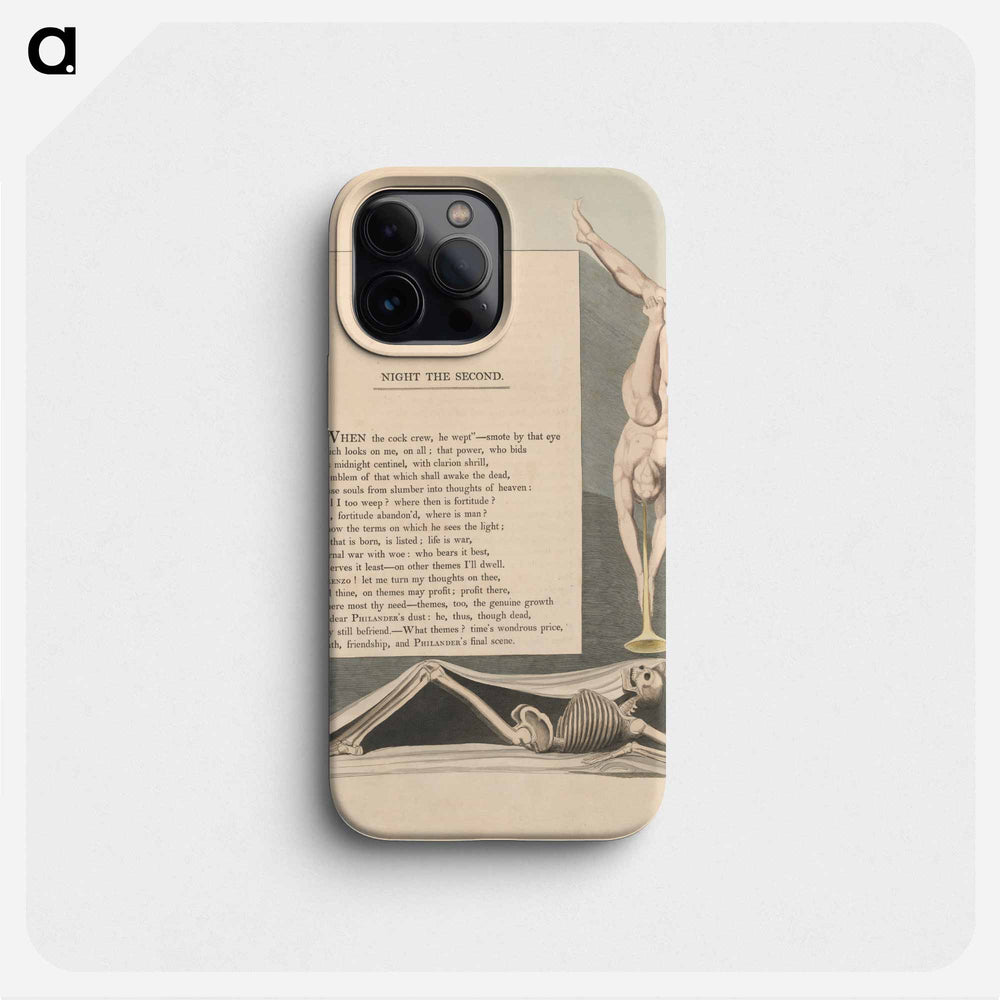 Young's Night Thoughts, Page 19, Emblem of That Which Shall Awake the Dead - William Blake Phone Case.