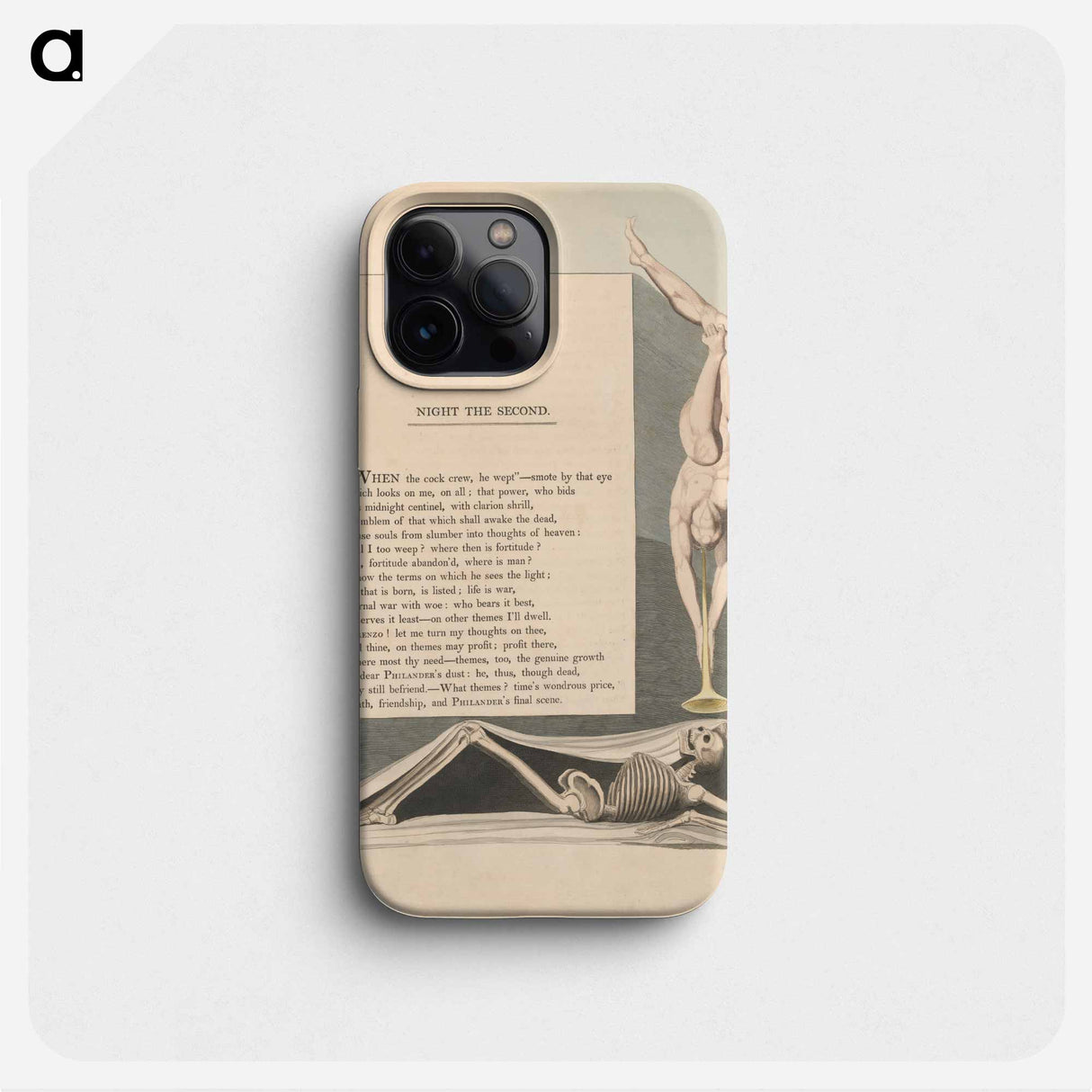 Young's Night Thoughts, Page 19, Emblem of That Which Shall Awake the Dead - William Blake Phone Case.