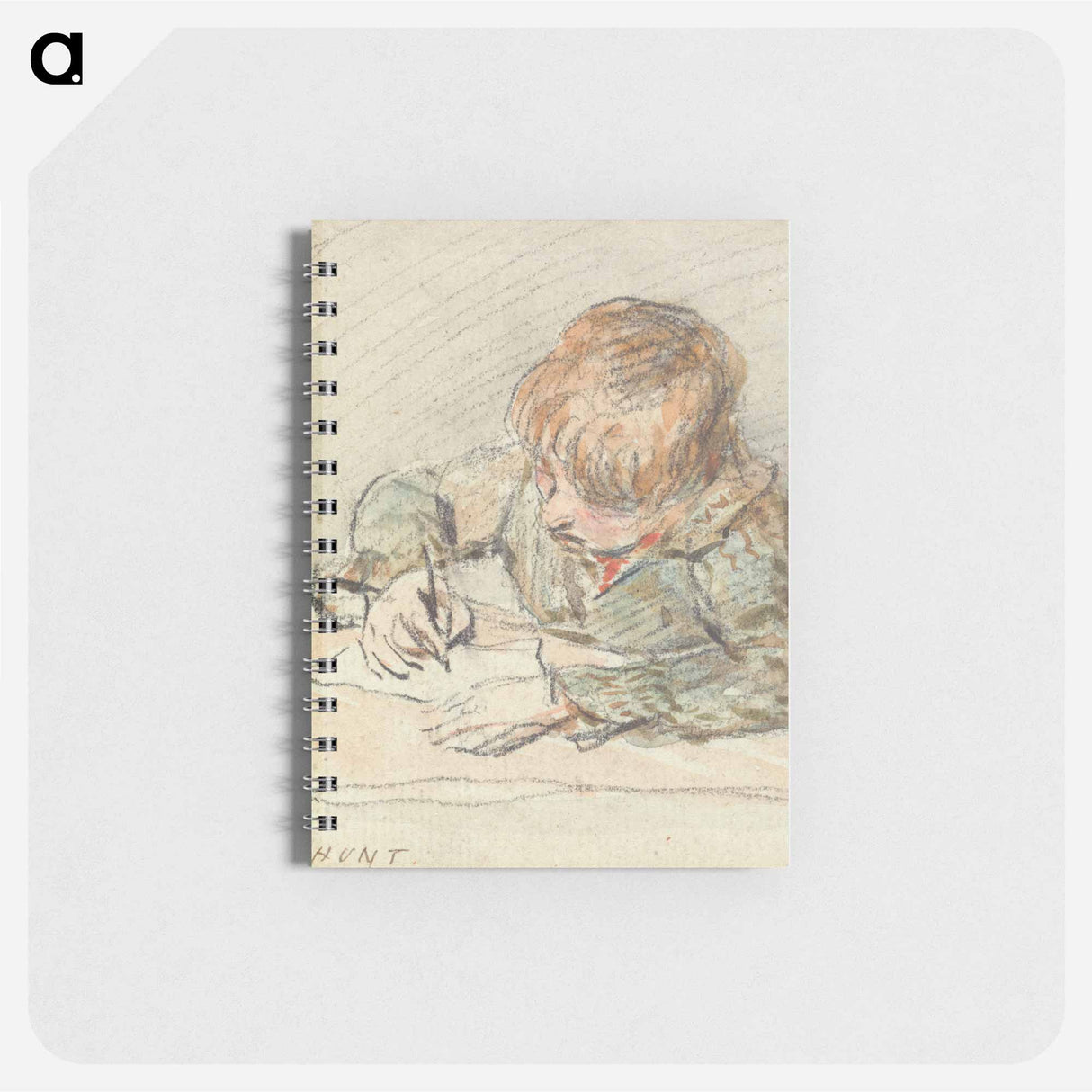 アートメモ帳-A Boy Writing - ウィリアム ヘンリー ハント Memo.