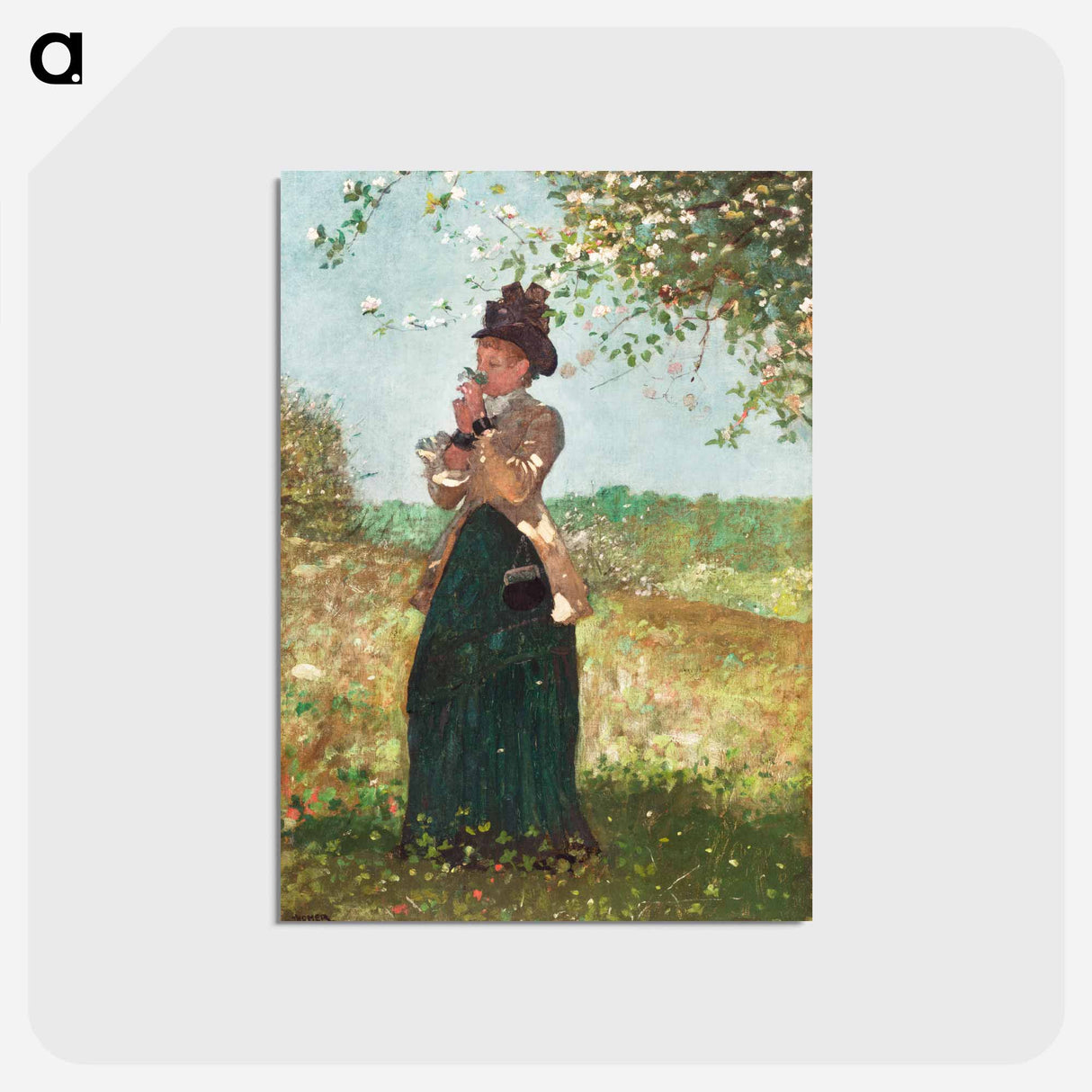 アートポストカード-The Yellow Jacket - ウィンスロー ホーマー Postcard.