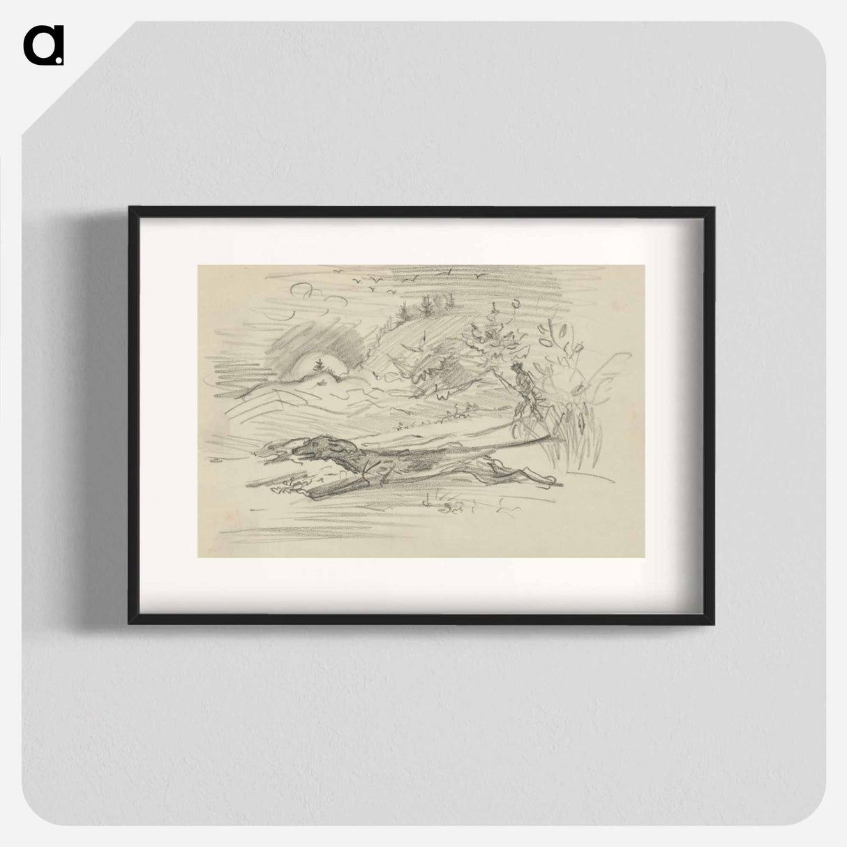 Sketchbook 22 hunting dogs in the country - アーノルド ピーター ワイズ クビンチャン Poster.