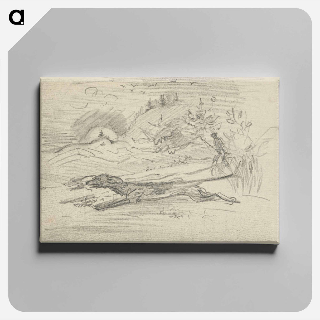 Sketchbook 22 hunting dogs in the country - アーノルド ピーター ワイズ クビンチャン Canvas.