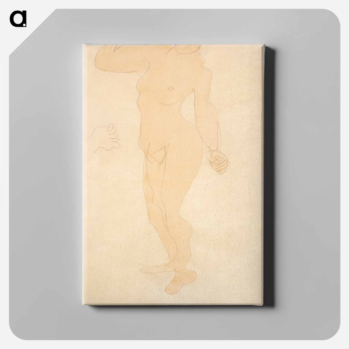 アートパネル-Standing Nude - オーギュスト ロダン Canvas.