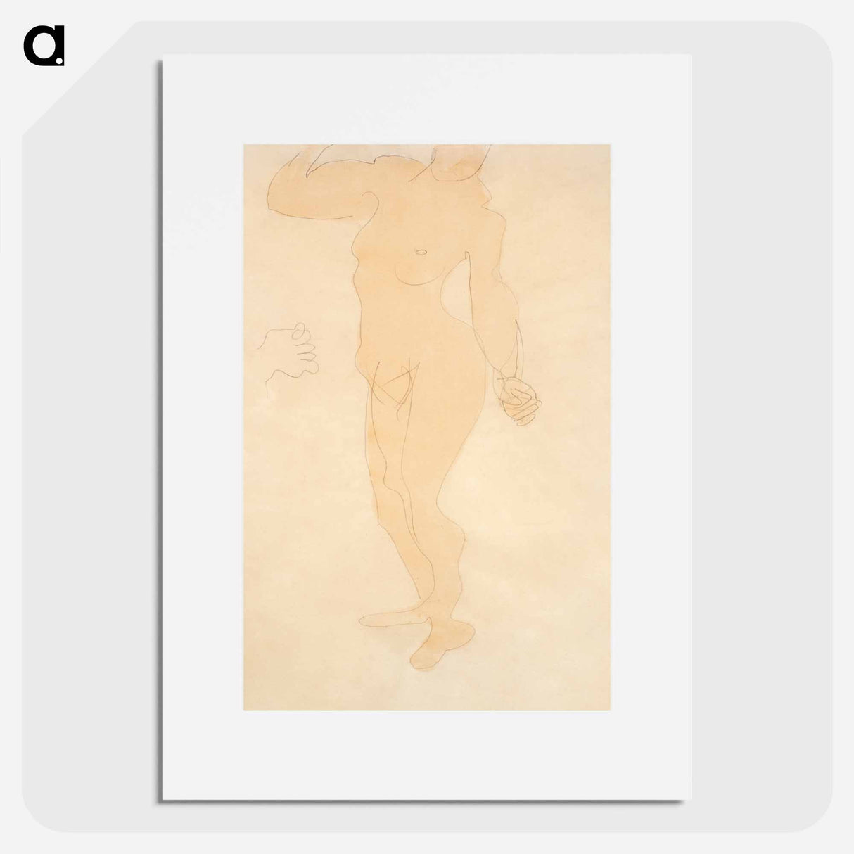 アートポスター-Standing Nude - オーギュスト ロダン Poster.