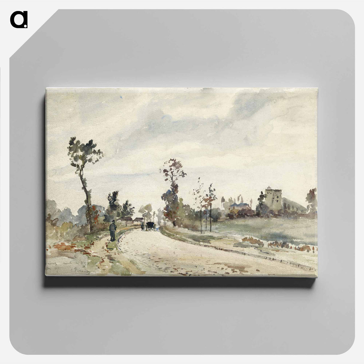 アートパネル-Louveciennes, Route de Saint-Germain - カミーユ ピサロ Canvas.