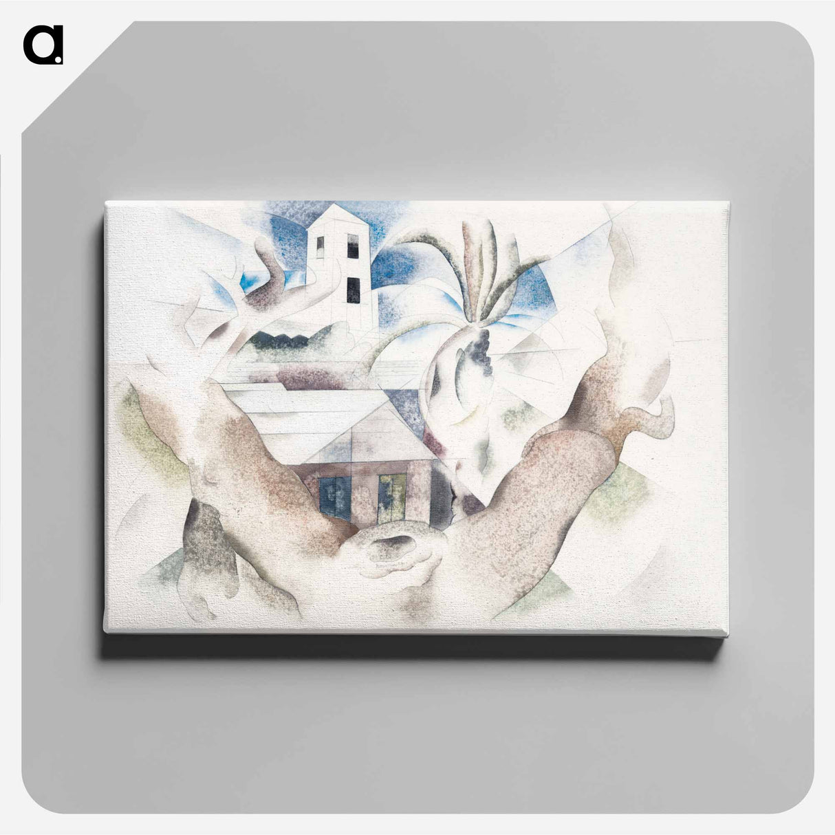 アートパネル-Bermuda No. 1, Tree and House - チャールズ デムス Canvas.