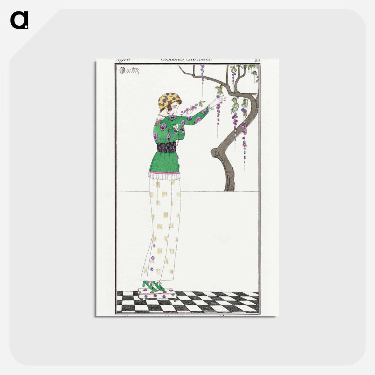 アートポストカード-Fourreau Crèpe Blanc
- シャルル マルタン Postcard.