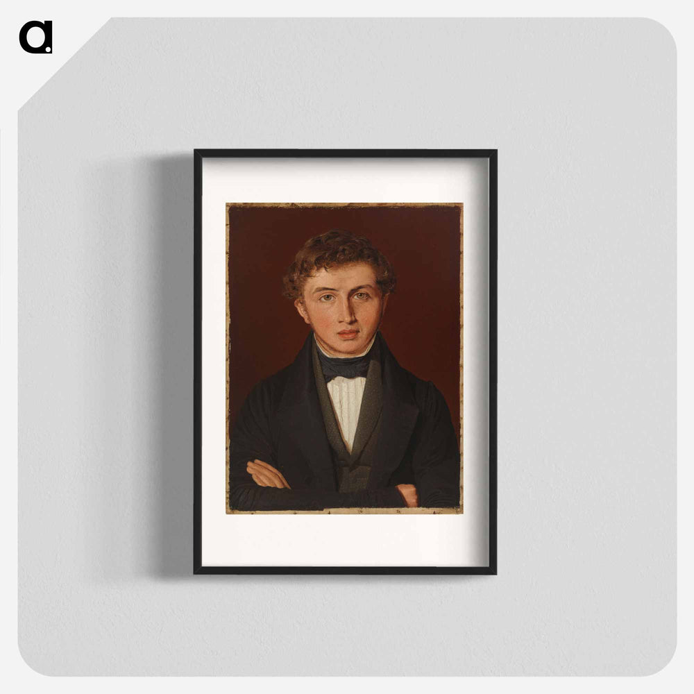 Portrait of hans peter købke, the artist's brother - クリステン ケプケ Poster.