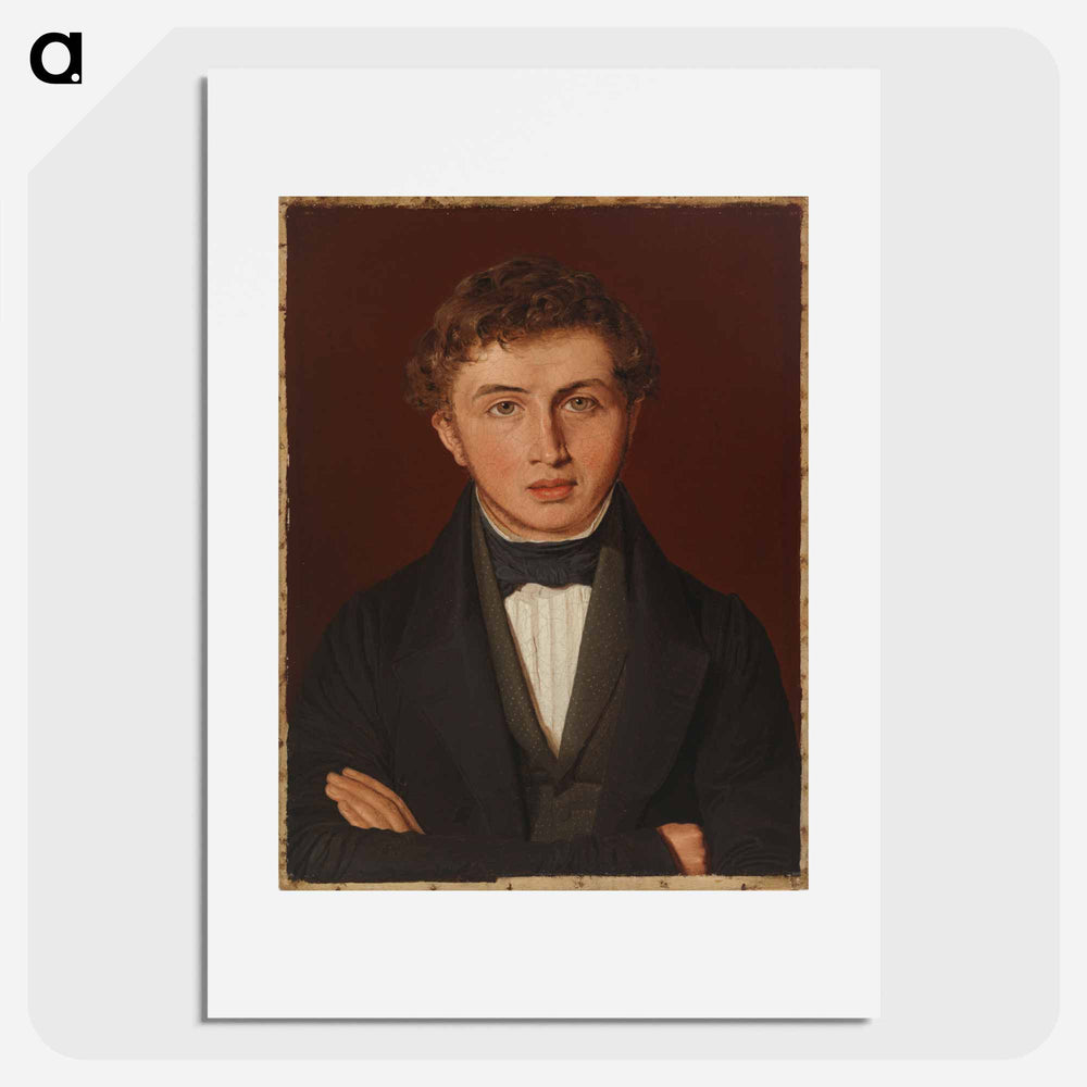 Portrait of hans peter købke, the artist's brother - クリステン ケプケ Poster.
