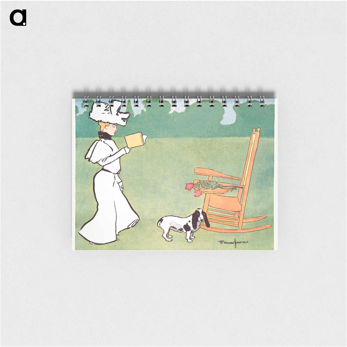 Woman reading in the garden - エドワード ペンフィールド Memo.