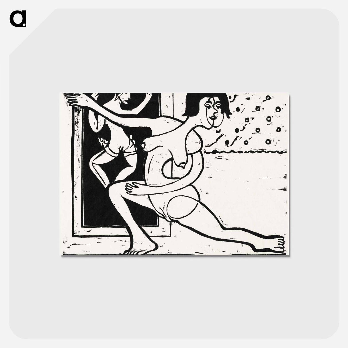 アートポストカード-Dancer Practicing - エルンスト ルートヴィヒ キルヒナー Postcard.