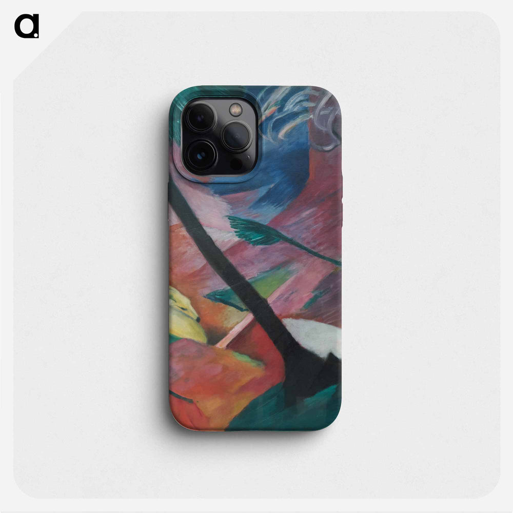 Deer in the woods II - Franz Marc Phone Case.
