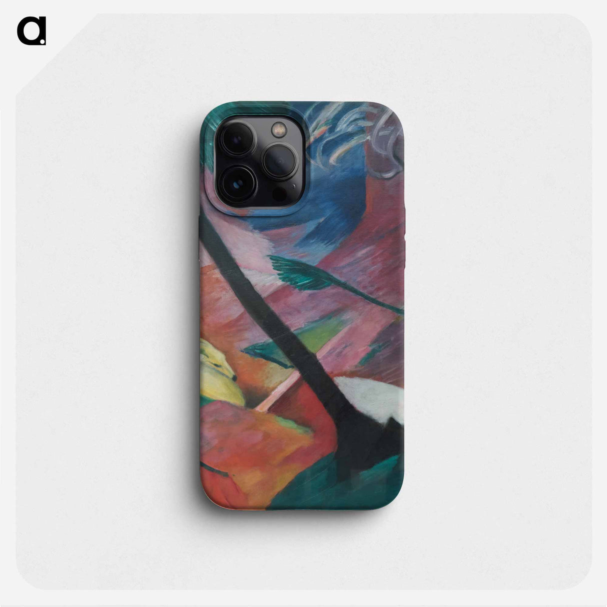 Deer in the woods II - Franz Marc Phone Case.