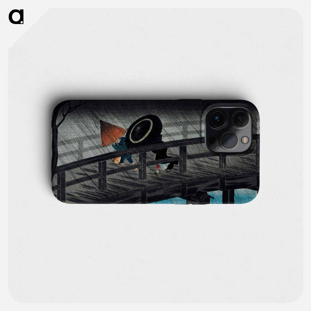 Rain on Izumi Bridge - Hiroaki Takahashi Phone Case.