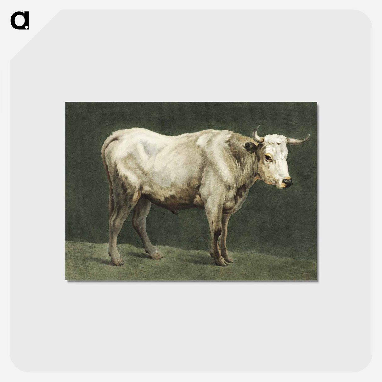 アートポストカード-Standing bull - ジャン ベルナール Postcard.