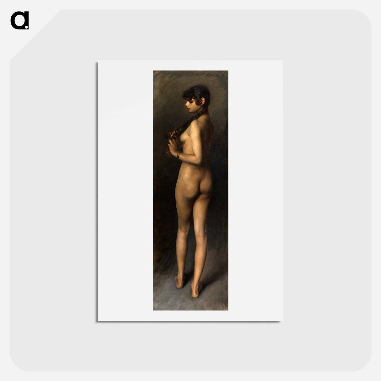 アートポストカード-Life Study (Study of an Egyptian Girl) - ジョン シンガー サージェント Postcard.