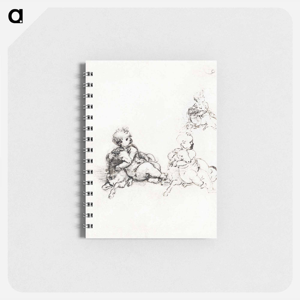Studies for the Christ Child with a Lamb - レオナルド ダ ヴィンチ Memo.