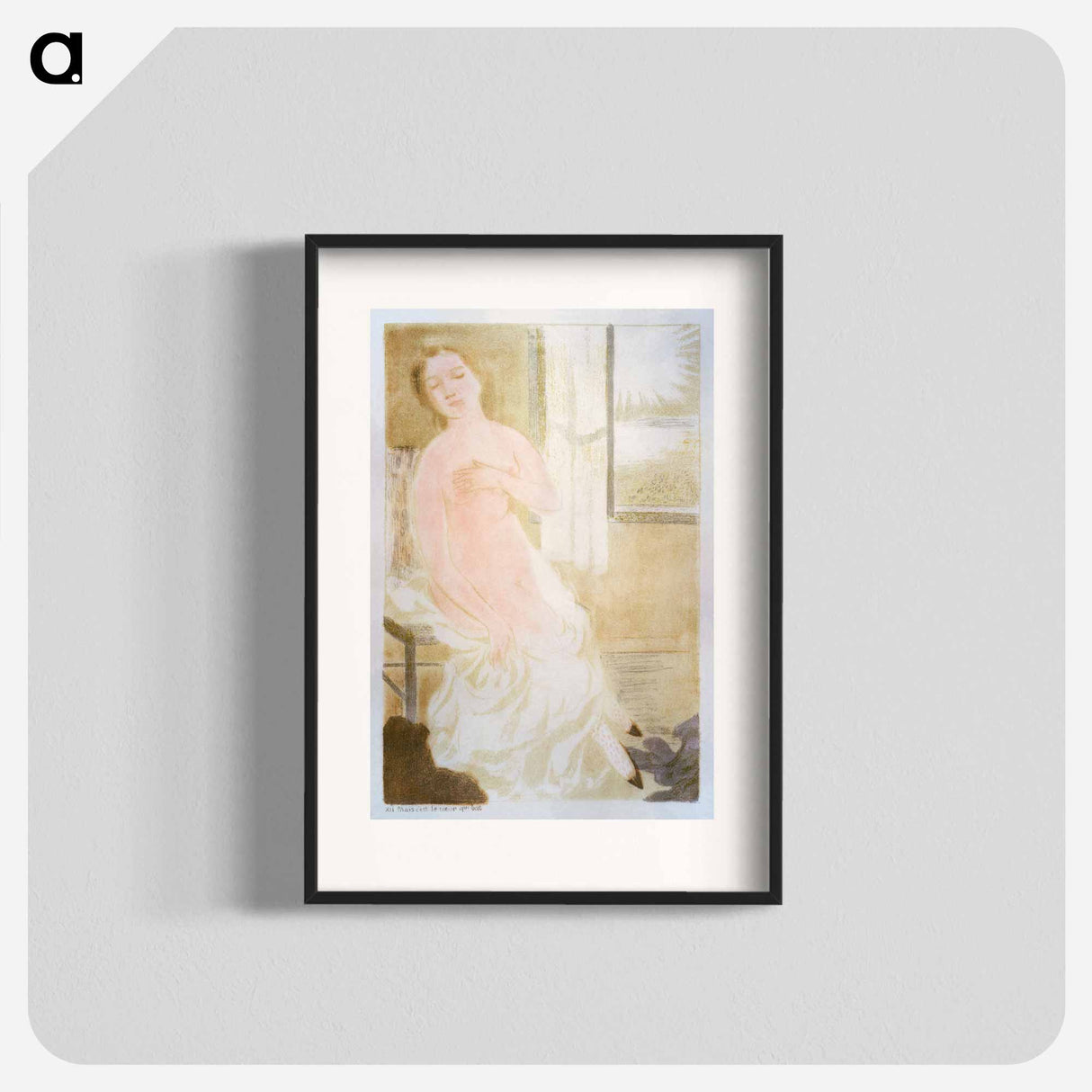 アートポスター-But it's the heart that beats too fast (Mais c'est le coeur qui bat trop vite) - モーリス ドニ Poster.