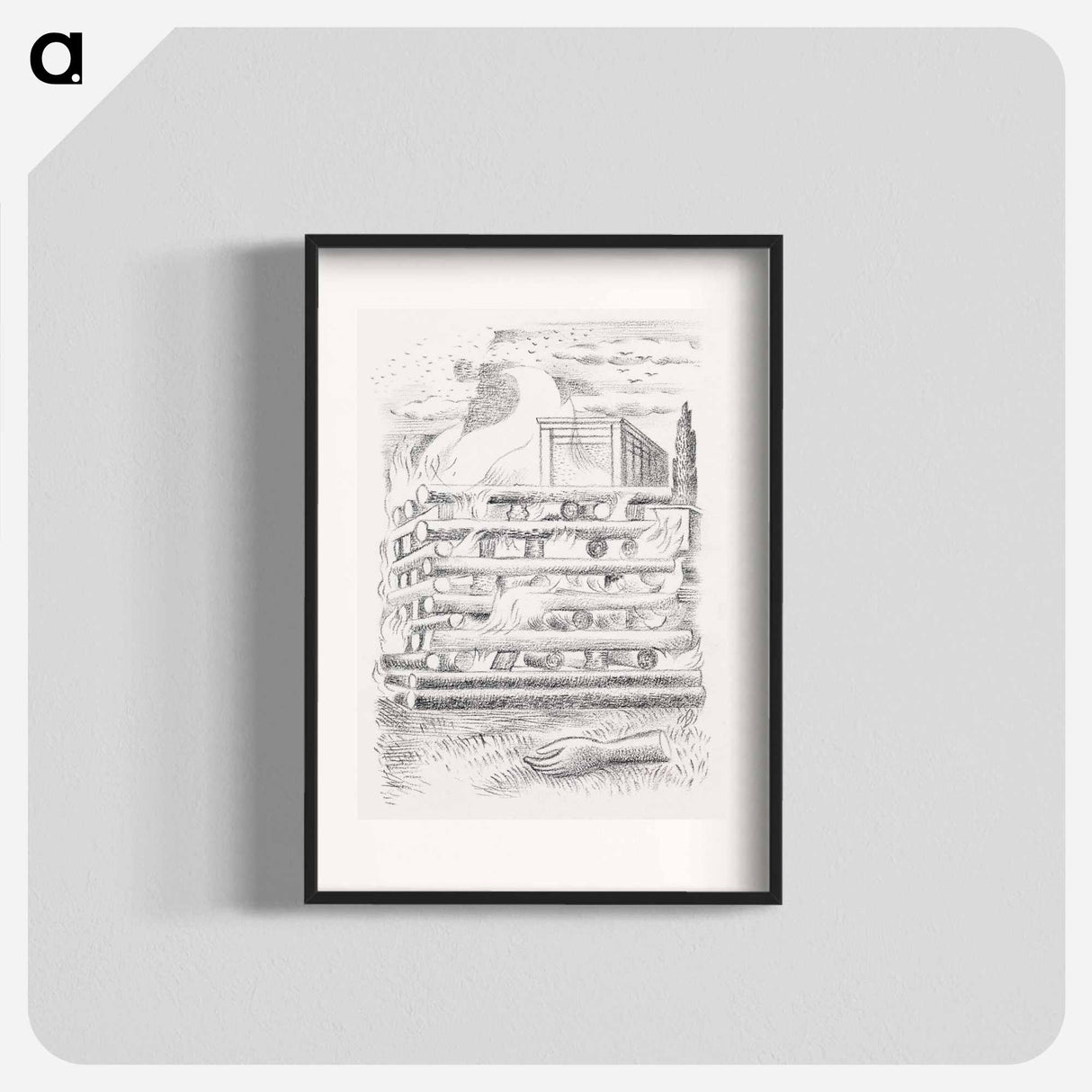 Design for Urne Buriall–Funeral Pyre - ポール ナッシュ Poster.