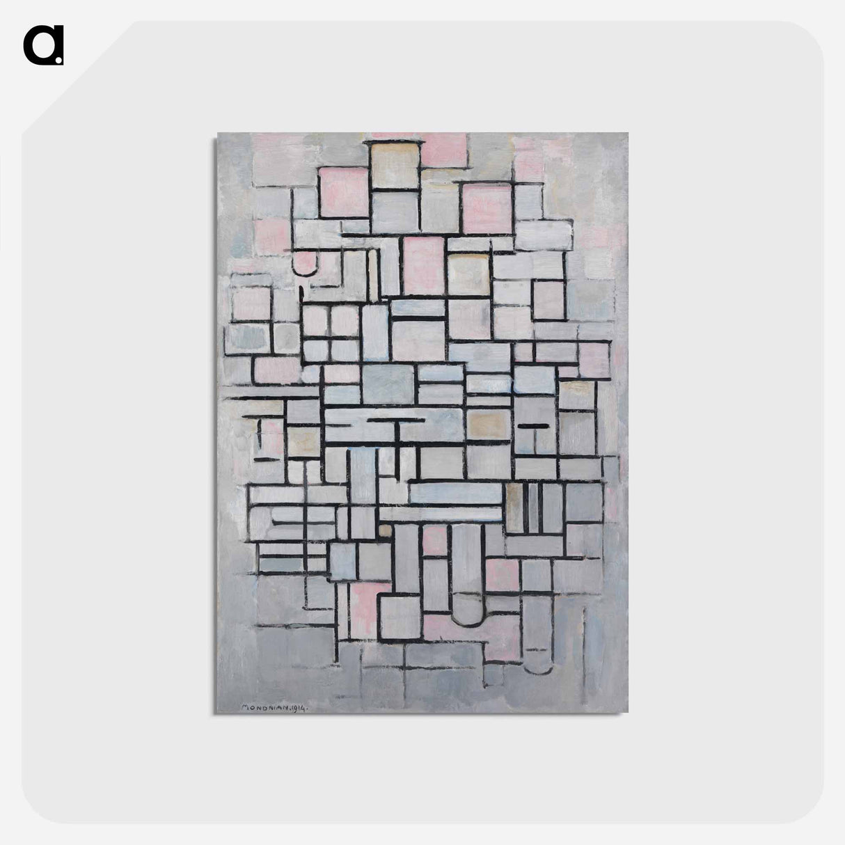 Composition No IV - ピエト モンドリアン Postcard.