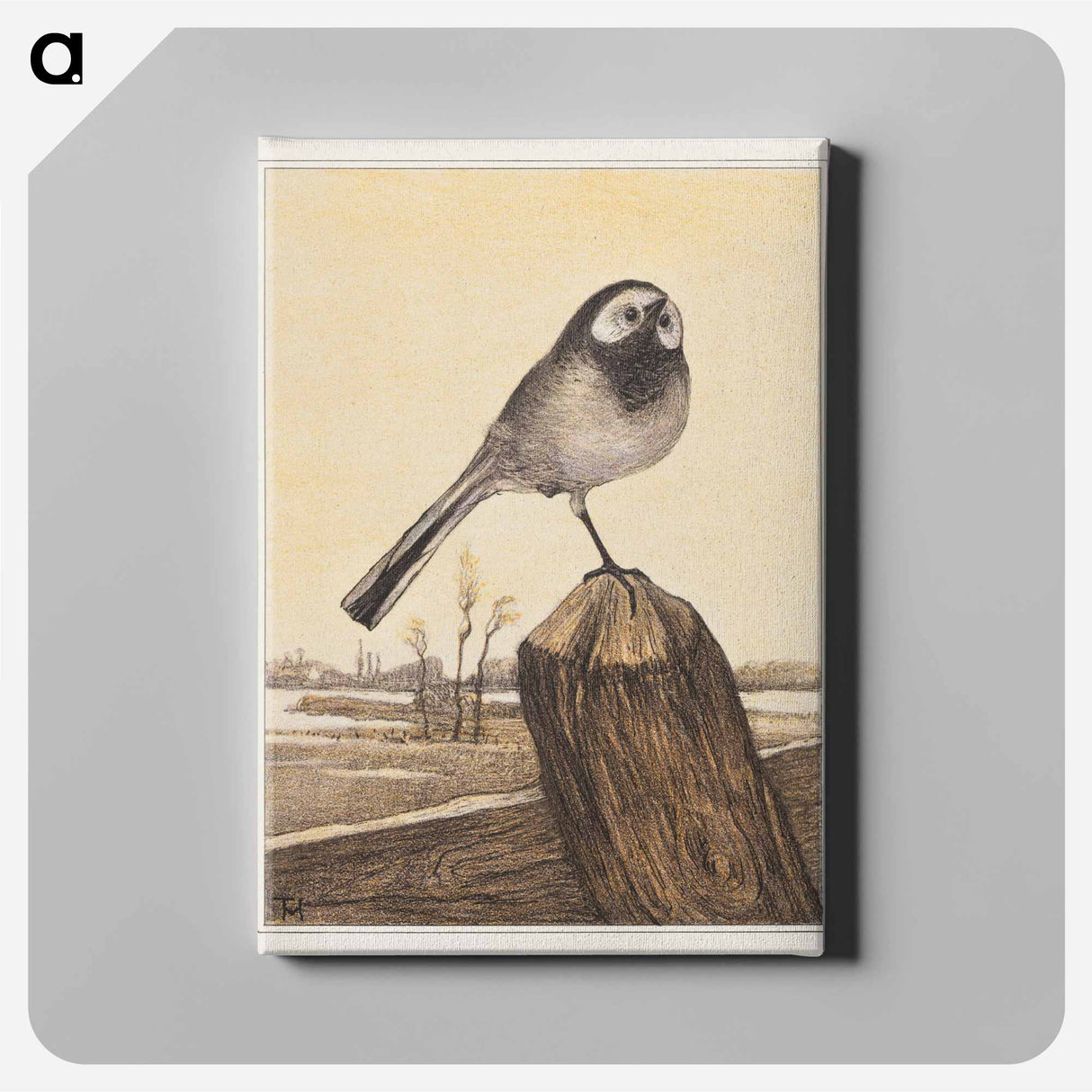 Kwikstaart op paal - テオ ヴァン ホイテマ Canvas.